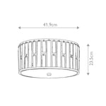 Hinkley Ceiling Flush from the Gemma range. Gemma 3 Light Flush – SKU HK-GEMMA-F-SL