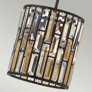 Hinkley Pendant from the Gemma range. Gemma 1 Light Mini Pendant Product Code = HK-GEMMA-P-A-VBZ