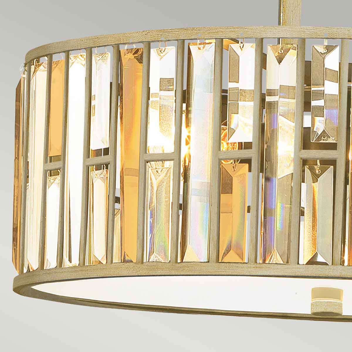 Hinkley Pendant from the Gemma range. Gemma 3 Light Pendant Product Code = HK-GEMMA-P-C-SL