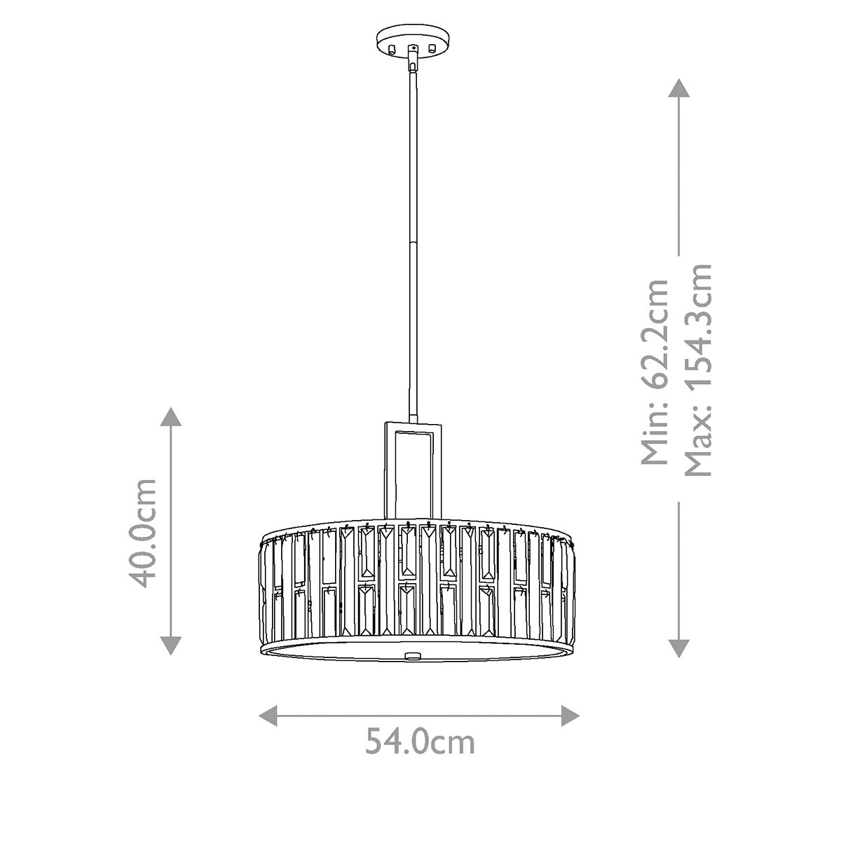 Hinkley Pendant from the Gemma range. Gemma 3 Light Pendant – SKU HK-GEMMA-P-C-SL