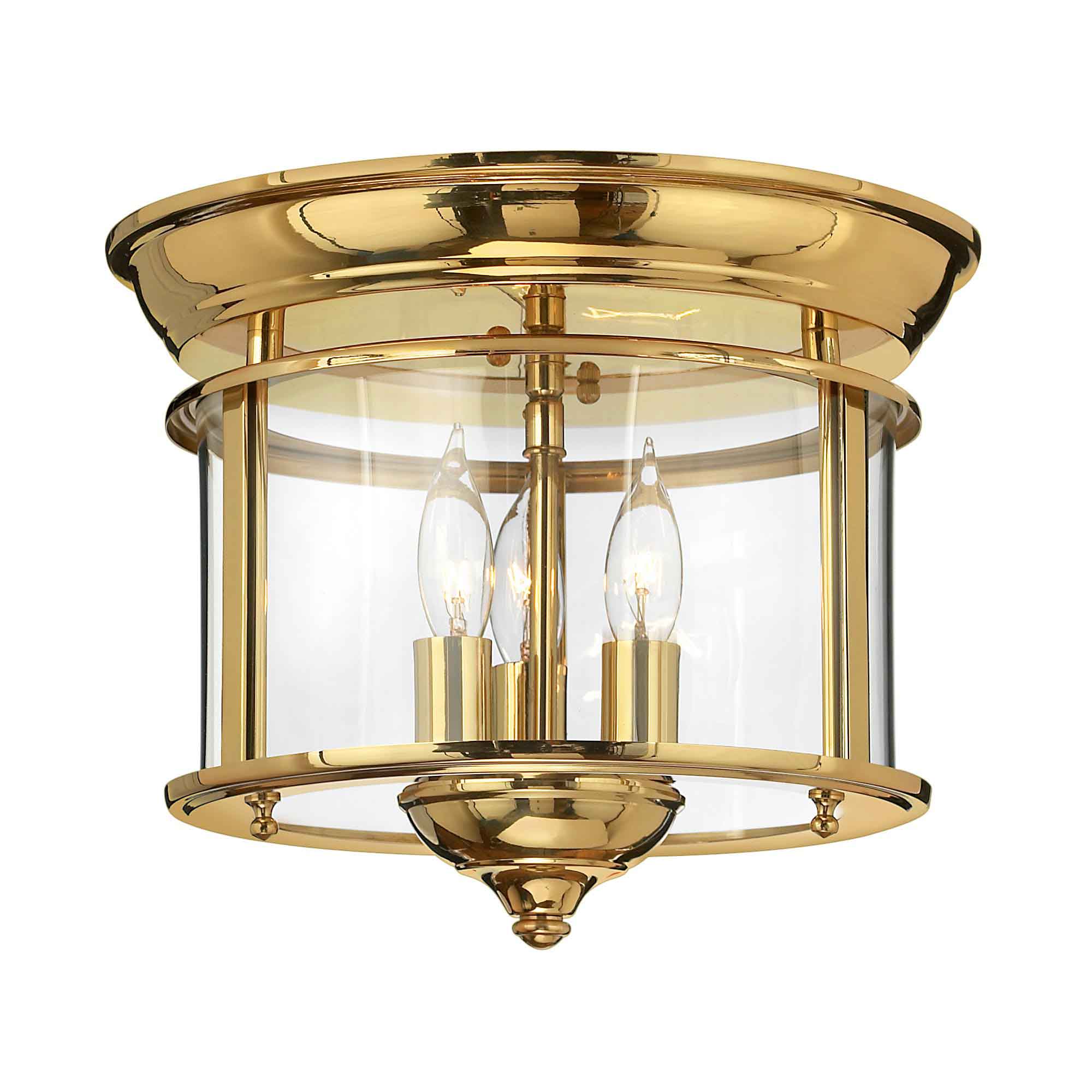 Hinkley Ceiling Flush from the Gentry range. Gentry 3 Light Flush Product Code = HK-GENTRY-F-PB