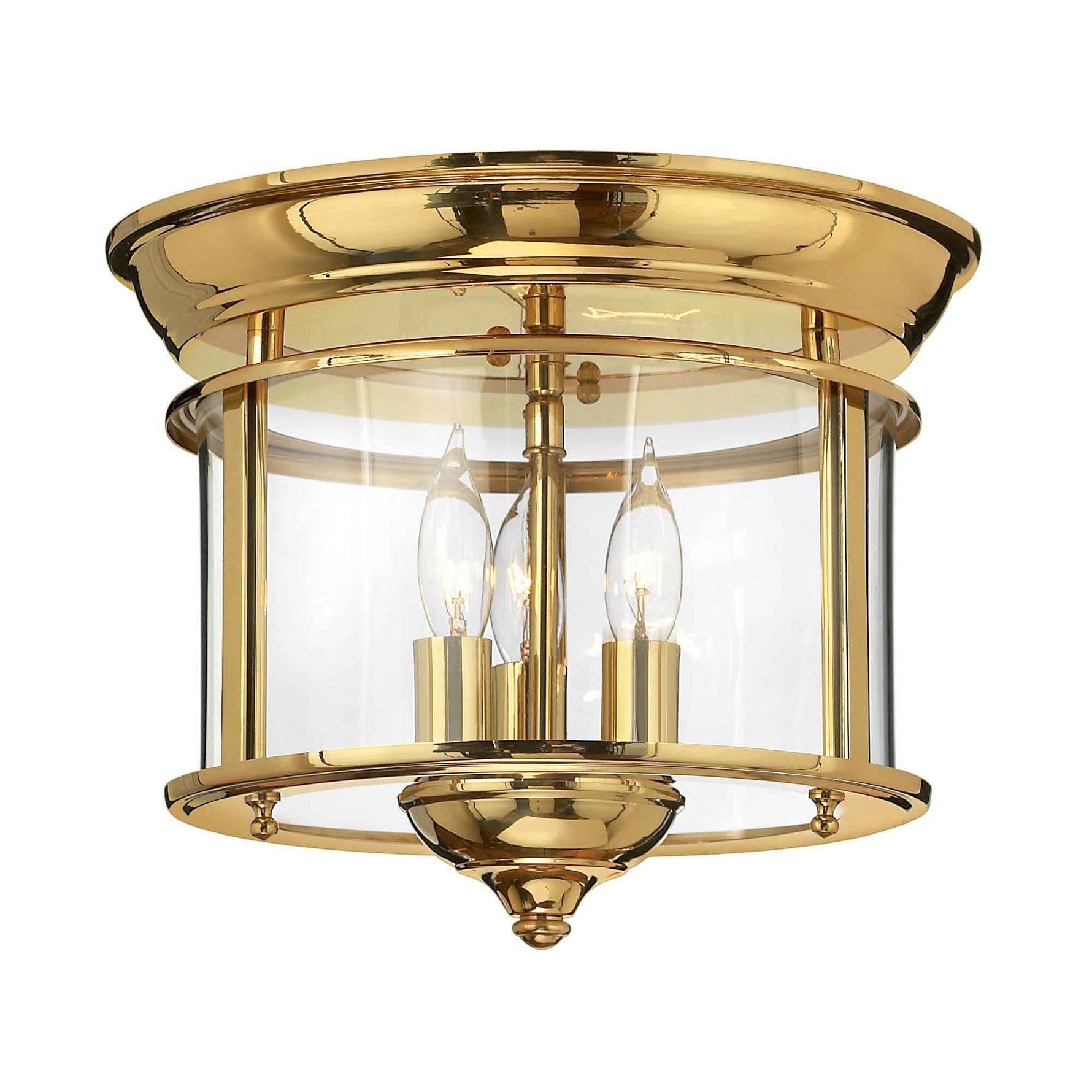 Hinkley Ceiling Flush from the Gentry range. Gentry 3 Light Flush Product Code = HK-GENTRY-F-PB