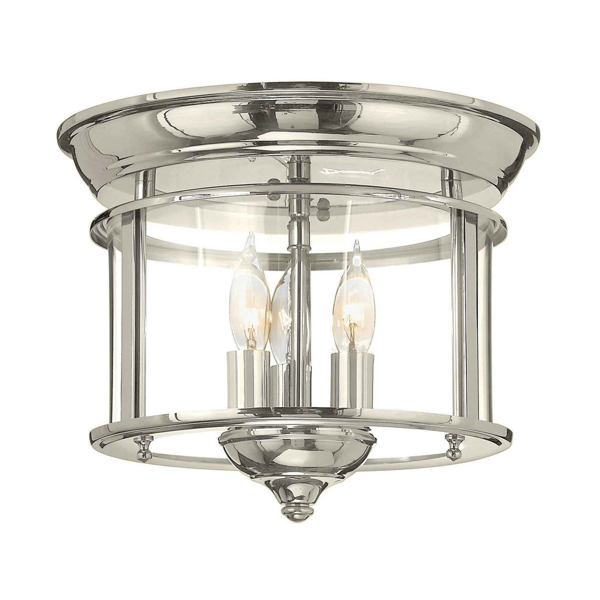 Hinkley Ceiling Flush from the Gentry range. Gentry 3 Light Flush – SKU HK-GENTRY-F-PN