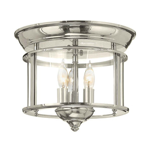 Hinkley Ceiling Flush from the Gentry range. Gentry 3 Light Flush Product Code = HK-GENTRY-F-PN
