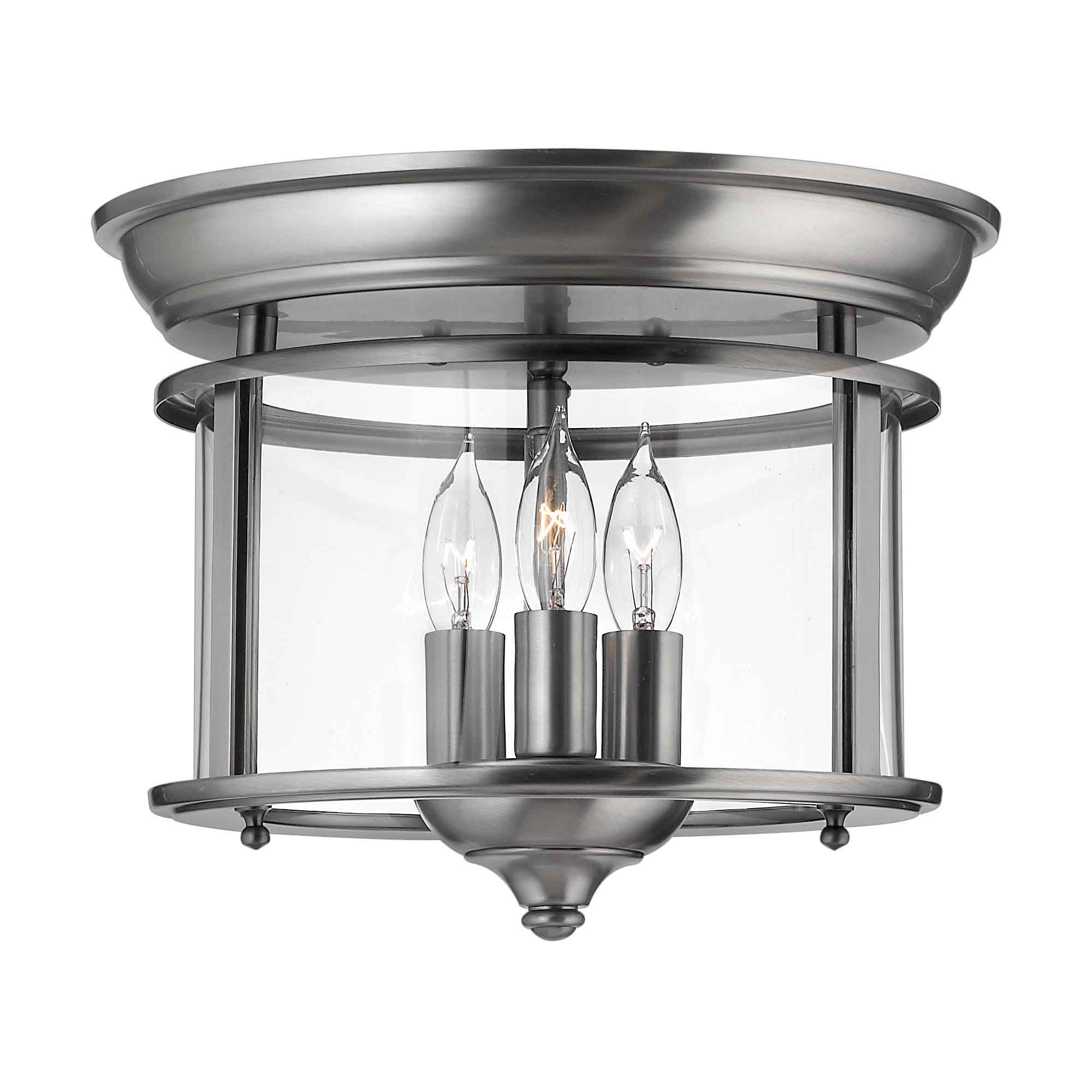 Hinkley Ceiling Flush from the Gentry range. Gentry 3 Light Flush Product Code = HK-GENTRY-F-PW
