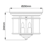 Hinkley Ceiling Flush from the Gentry range. Gentry 3 Light Flush – SKU HK-GENTRY-F-PW
