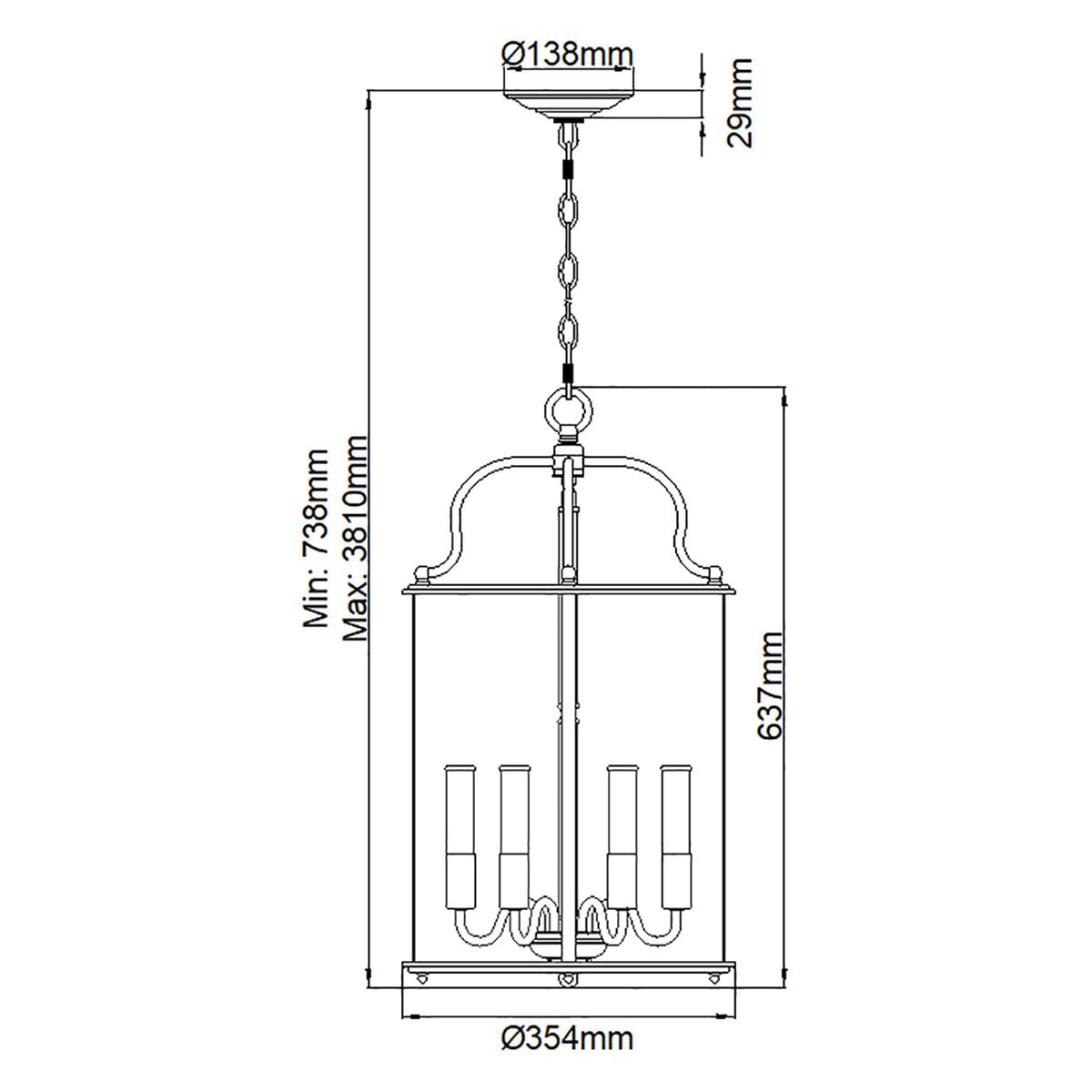Hinkley Pendant from the Gentry range. Gentry 6 Light Large Pendant – SKU HK-GENTRY-P-L-PN