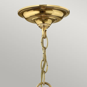 Hinkley Pendant from the Gentry range. Gentry 4 Light Medium Pendant Product Code = HK-GENTRY-P-M-PB