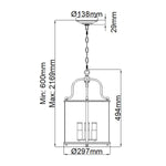 Hinkley Pendant from the Gentry range. Gentry 4 Light Medium Pendant – SKU HK-GENTRY-P-M-PW