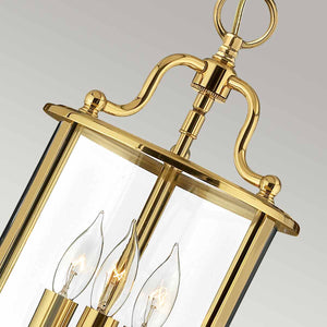 Hinkley Pendant from the Gentry range. Gentry 3 Light Small Pendant Product Code = HK-GENTRY-P-S-PB