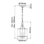 Hinkley Pendant from the Gentry range. Gentry 3 Light Small Pendant – SKU HK-GENTRY-P-S-PW