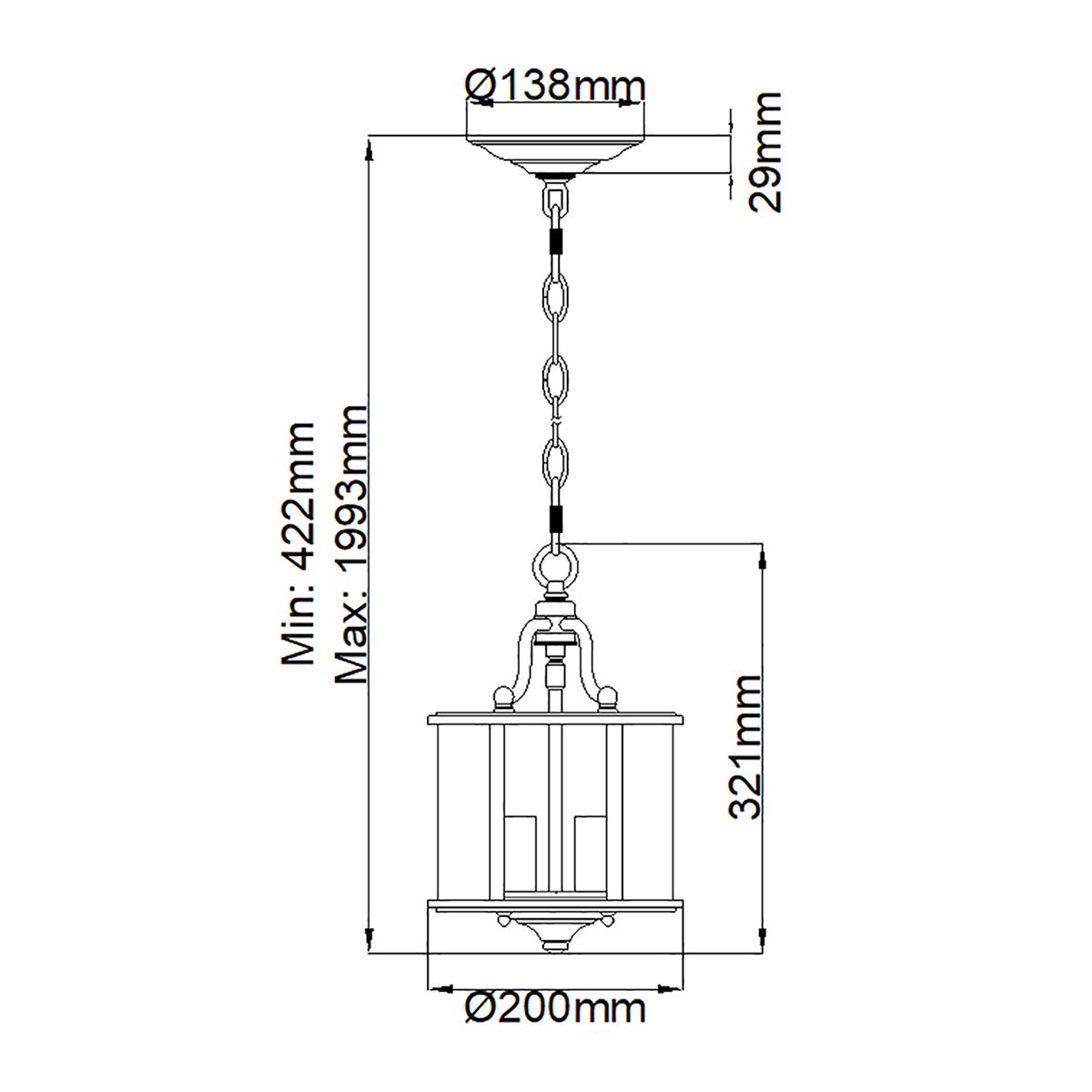 Hinkley Pendant from the Gentry range. Gentry 3 Light Small Pendant – SKU HK-GENTRY-P-S-PW