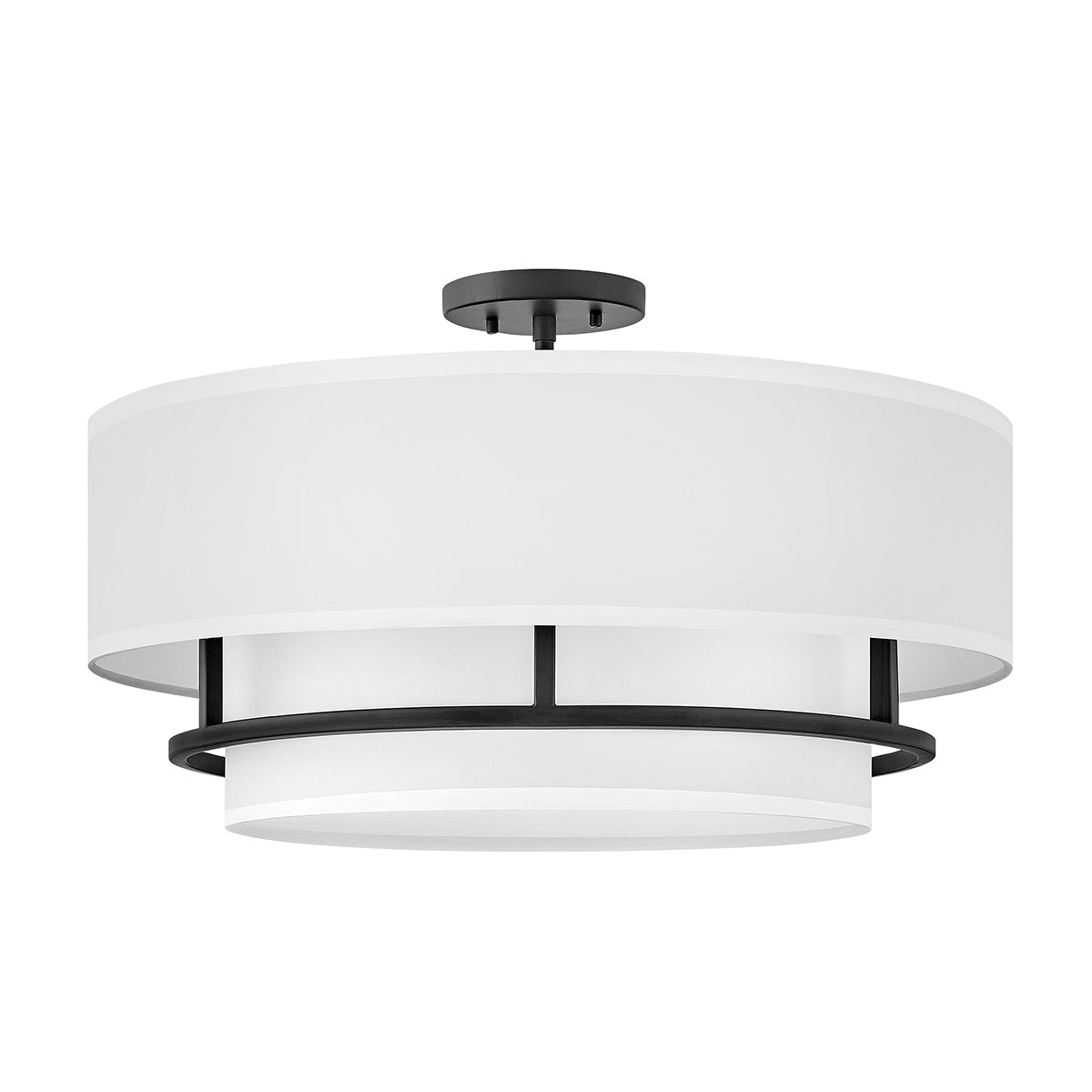 Hinkley Duo Mount Pendant/Semi-Flush from the Graham range. Graham 4 Light  Duo Mount  - Black Product Code = HK-GRAHAM-L-BK