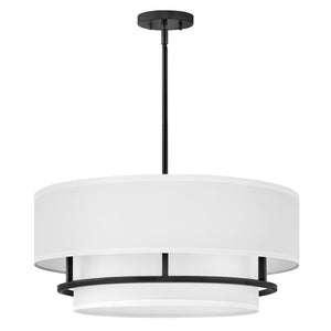 Hinkley Duo Mount Pendant/Semi-Flush from the Graham range. Graham 4 Light  Duo Mount  - Black Product Code = HK-GRAHAM-L-BK