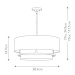 Hinkley Duo Mount Pendant/Semi-Flush from the Graham range. Graham 4 Light Duo Mount - Black – SKU HK-GRAHAM-L-BK