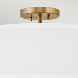 Hinkley Duo Mount Pendant/Semi-Flush from the Graham range. Graham 4 Light  Duo Mount  - Lacquered Brass Product Code = HK-GRAHAM-L-LCB
