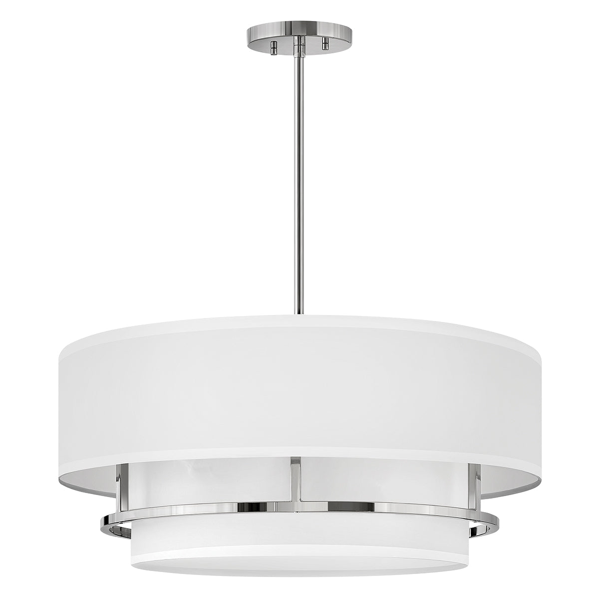 Hinkley Duo Mount Pendant/Semi-Flush from the Graham range. Graham 4 Light  Duo Mount  - Polished Nickel Product Code = HK-GRAHAM-L-PN