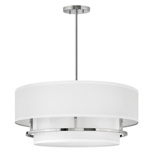 Hinkley Duo Mount Pendant/Semi-Flush from the Graham range. Graham 4 Light  Duo Mount  - Polished Nickel Product Code = HK-GRAHAM-L-PN