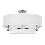 Hinkley Duo Mount Pendant/Semi-Flush from the Graham range. Graham 4 Light  Duo Mount  - Polished Nickel Product Code = HK-GRAHAM-L-PN