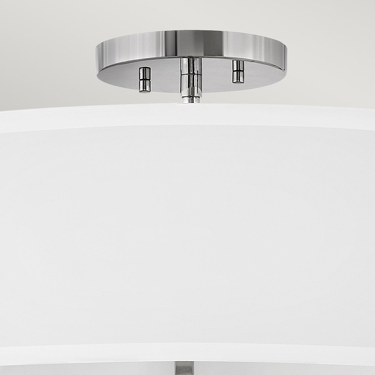 Hinkley Duo Mount Pendant/Semi-Flush from the Graham range. Graham 4 Light Duo Mount - Polished Nickel – SKU HK-GRAHAM-L-PN