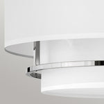 Hinkley Duo Mount Pendant/Semi-Flush from the Graham range. Graham 4 Light Duo Mount - Polished Nickel – SKU HK-GRAHAM-L-PN