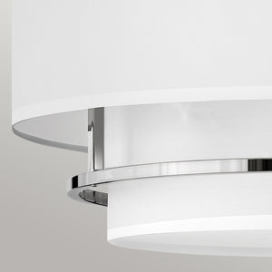 Hinkley Duo Mount Pendant/Semi-Flush from the Graham range. Graham 4 Light  Duo Mount  - Polished Nickel Product Code = HK-GRAHAM-L-PN