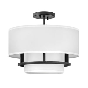 Hinkley Duo Mount Pendant/Semi-Flush from the Graham range. Graham 3 Light  Duo Mount  - Black Product Code = HK-GRAHAM-M-BK