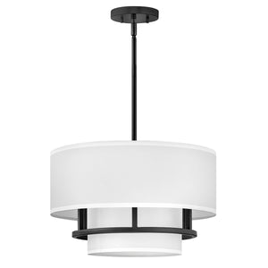 Hinkley Duo Mount Pendant/Semi-Flush from the Graham range. Graham 3 Light  Duo Mount  - Black Product Code = HK-GRAHAM-M-BK