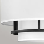 Hinkley Duo Mount Pendant/Semi-Flush from the Graham range. Graham 3 Light  Duo Mount  - Black Product Code = HK-GRAHAM-M-BK