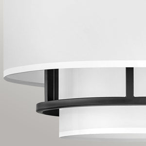 Hinkley Duo Mount Pendant/Semi-Flush from the Graham range. Graham 3 Light  Duo Mount  - Black Product Code = HK-GRAHAM-M-BK