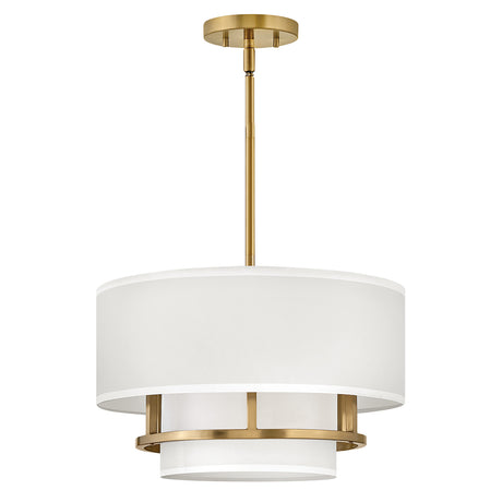 Hinkley Duo Mount Pendant/Semi-Flush from the Graham range. Graham 3 Light  Duo Mount  - Lacquered Brass Product Code = HK-GRAHAM-M-LCB