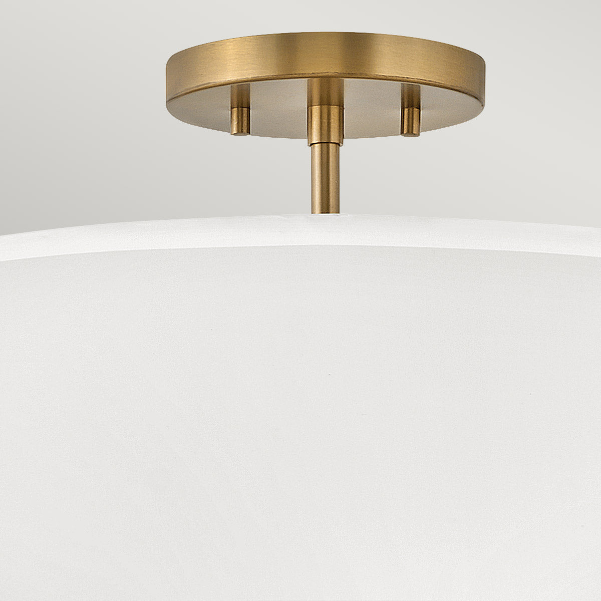 Hinkley Duo Mount Pendant/Semi-Flush from the Graham range. Graham 3 Light  Duo Mount  - Lacquered Brass Product Code = HK-GRAHAM-M-LCB