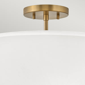 Hinkley Duo Mount Pendant/Semi-Flush from the Graham range. Graham 3 Light  Duo Mount  - Lacquered Brass Product Code = HK-GRAHAM-M-LCB