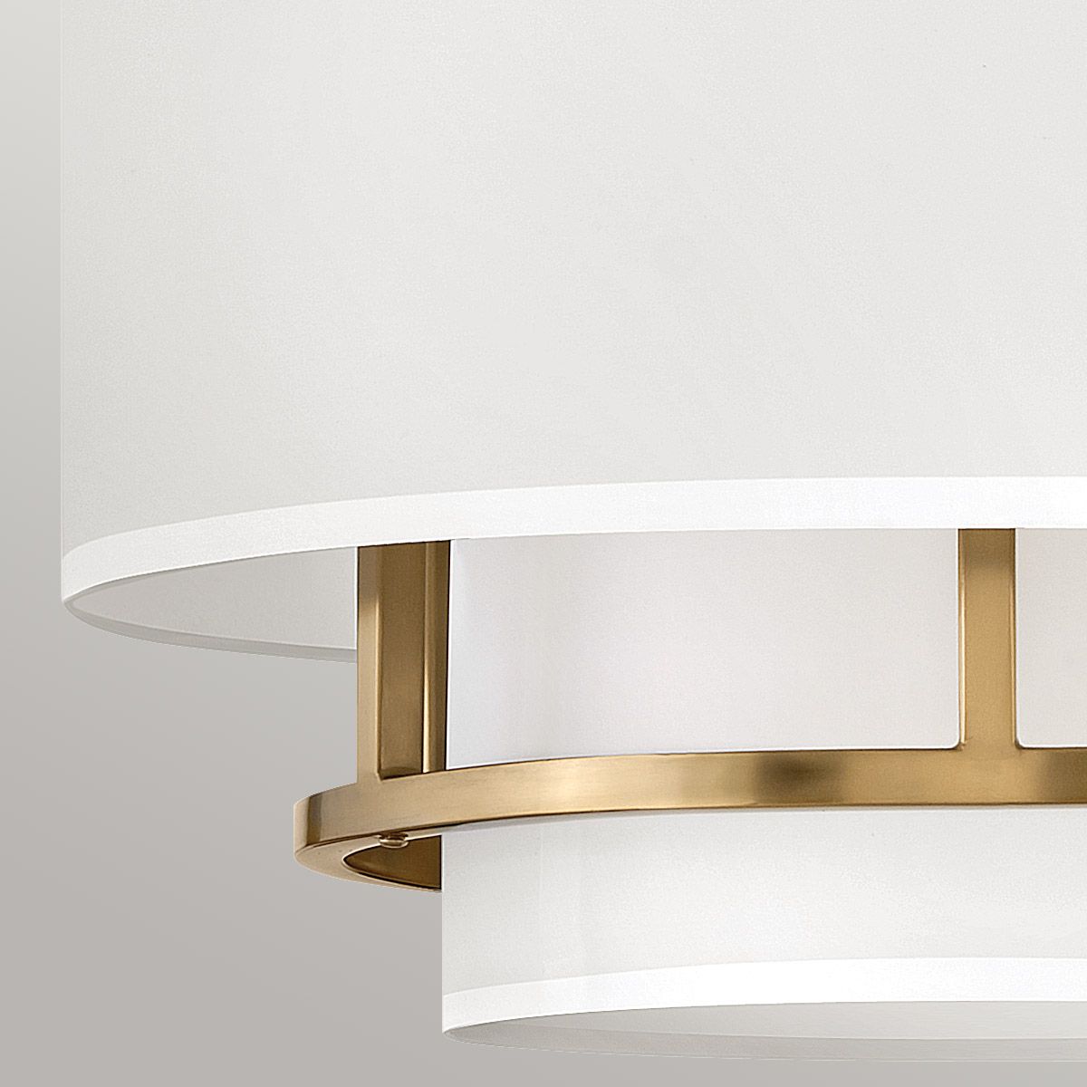 Hinkley Duo Mount Pendant/Semi-Flush from the Graham range. Graham 3 Light Duo Mount - Lacquered Brass – SKU HK-GRAHAM-M-LCB