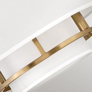 Hinkley Duo Mount Pendant/Semi-Flush from the Graham range. Graham 3 Light  Duo Mount  - Lacquered Brass Product Code = HK-GRAHAM-M-LCB