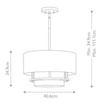 Hinkley Duo Mount Pendant/Semi-Flush from the Graham range. Graham 3 Light Duo Mount - Lacquered Brass – SKU HK-GRAHAM-M-LCB