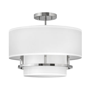 Hinkley Duo Mount Pendant/Semi-Flush from the Graham range. Graham 3 Light  Duo Mount  - Polished Nickel Product Code = HK-GRAHAM-M-PN