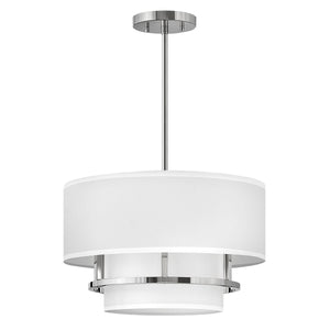 Hinkley Duo Mount Pendant/Semi-Flush from the Graham range. Graham 3 Light  Duo Mount  - Polished Nickel Product Code = HK-GRAHAM-M-PN