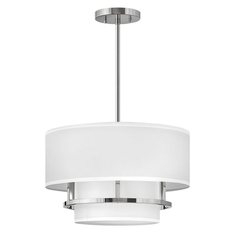 Hinkley Duo Mount Pendant/Semi-Flush from the Graham range. Graham 3 Light  Duo Mount  - Polished Nickel Product Code = HK-GRAHAM-M-PN