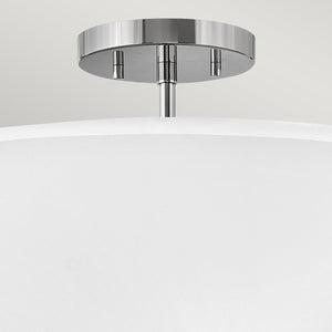 Hinkley Duo Mount Pendant/Semi-Flush from the Graham range. Graham 3 Light  Duo Mount  - Polished Nickel Product Code = HK-GRAHAM-M-PN