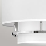 Hinkley Duo Mount Pendant/Semi-Flush from the Graham range. Graham 3 Light  Duo Mount  - Polished Nickel Product Code = HK-GRAHAM-M-PN