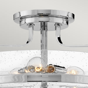 Hinkley Ceiling Semi-Flush from the Harper range. Harper 3 Light Medium Semi-Flush Product Code = HK-HARPER-SFM-CM-CS