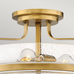 Hinkley Ceiling Semi-Flush from the Harper range. Harper 3 Light Medium Semi-Flush Product Code = HK-HARPER-SFM-HB-CS