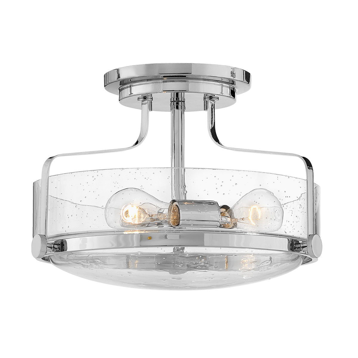 Hinkley Ceiling Semi-Flush from the Harper range. Harper 3 Light Small Semi-Flush Product Code = HK-HARPER-SFS-CM-CS