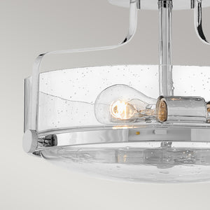 Hinkley Ceiling Semi-Flush from the Harper range. Harper 3 Light Small Semi-Flush Product Code = HK-HARPER-SFS-CM-CS