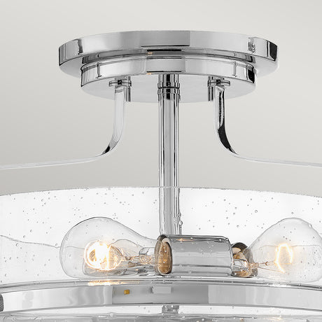 Hinkley Ceiling Semi-Flush from the Harper range. Harper 3 Light Small Semi-Flush Product Code = HK-HARPER-SFS-CM-CS