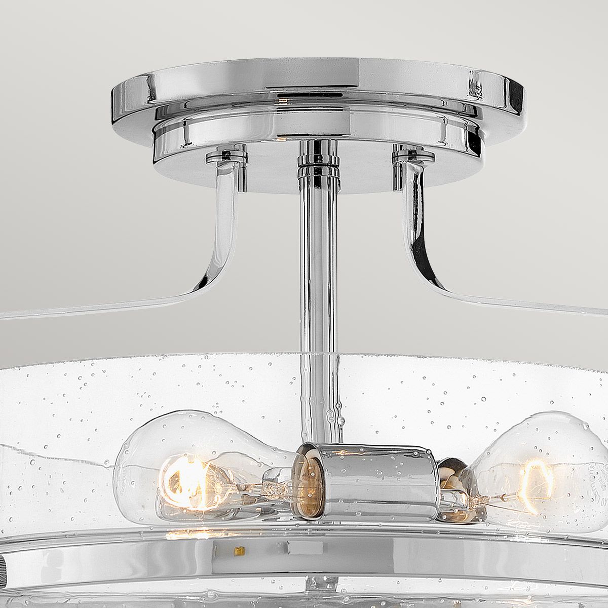 Hinkley Ceiling Semi-Flush from the Harper range. Harper 3 Light Medium Semi-Flush – SKU HK-HARPER-SFM-CM-CS