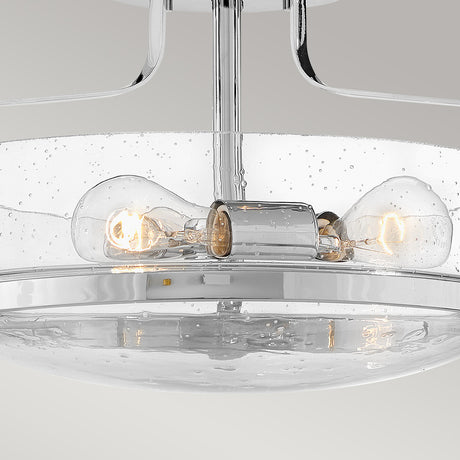 Hinkley Ceiling Semi-Flush from the Harper range. Harper 3 Light Small Semi-Flush Product Code = HK-HARPER-SFS-CM-CS