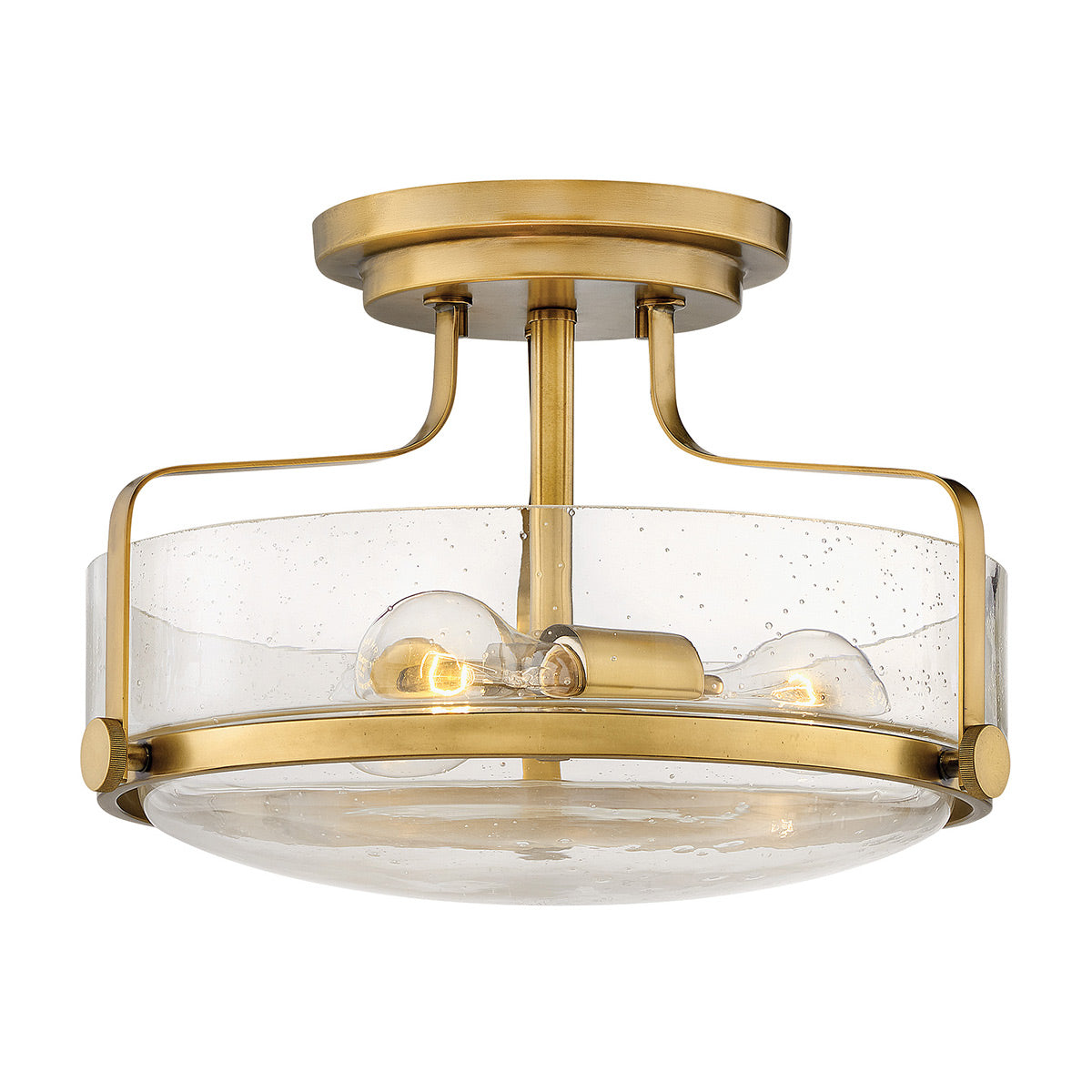 Hinkley Ceiling Semi-Flush from the Harper range. Harper 3 Light Small Semi-Flush Product Code = HK-HARPER-SFS-HB-CS