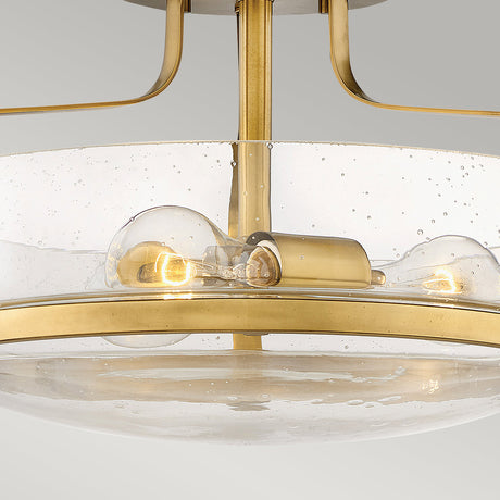 Hinkley Ceiling Semi-Flush from the Harper range. Harper 3 Light Small Semi-Flush Product Code = HK-HARPER-SFS-HB-CS